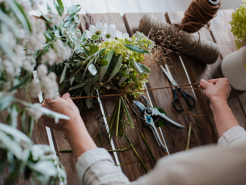 Mon âme fleur bouquet de mariage et decoration florale a Nantes, Ateliers